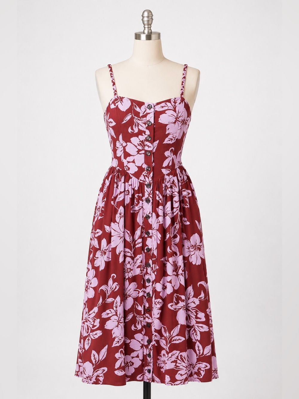 NWT Free People Red & Pink The Perfect Cotton Blend Sundress Sz L